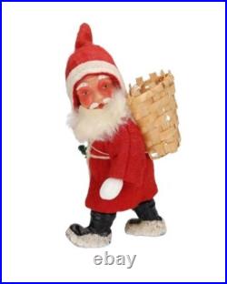 Antique Vintage German Santa Claus celuloid plastic figurine 5' Antique Vintage German Santa Claus celuloid plastic figurine 5'