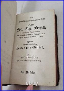 Antique Vintage German Sermons Book, 1779 Heinrich Gottlieb Zerrenner, RARE HTF