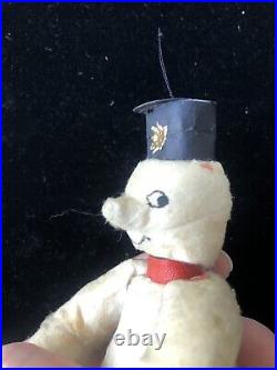 Antique Vintage German Spun Cotton Batting Snowman Soldier Ornament- 1900s