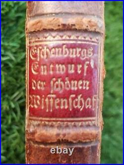 Antique Vintage Germany Book 1783 Johann Joachim Eschenburg Antique Vintage Germany Book 1783 Johann Joachim Eschenburg