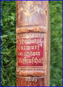 Antique Vintage Germany Book 1783 Johann Joachim Eschenburg Antique Vintage Germany Book 1783 Johann Joachim Eschenburg