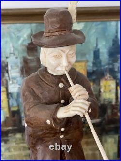 Antique / Vintage Group Of 8 South German Austrian Carved Wood Musicians