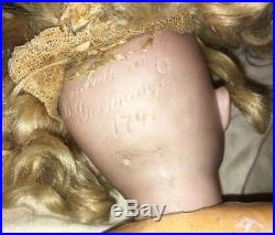 Antique Vintage KESTNER 174 Child Doll 15 original clothes & wig