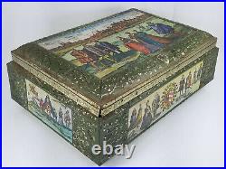 Antique Vintage Large German Biscuit Cookie Tin Nurnberg Otto Schmidt