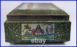 Antique Vintage Large German Biscuit Cookie Tin Nurnberg Otto Schmidt