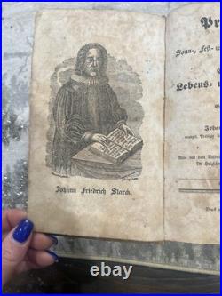 Antique Vintage Leather Bound 1845 German Bible