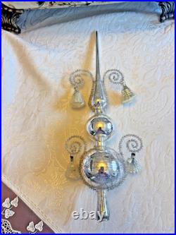 Antique/Vintage Mercury Glass GERMAN Christmas Tree Topper 12