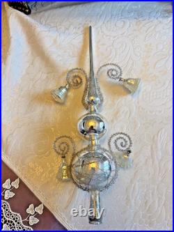 Antique/Vintage Mercury Glass GERMAN Christmas Tree Topper 12