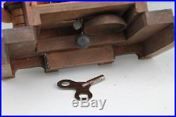 Antique Vintage Old German Wooden Wall Watch