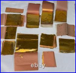 Antique Vintage Original 1920s German Gold Leaf Sheets Large Lot of Mixed Sizes