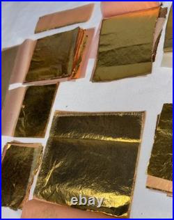 Antique Vintage Original 1920s German Gold Leaf Sheets Large Lot of Mixed Sizes