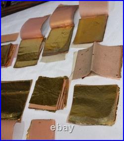 Antique Vintage Original 1920s German Gold Leaf Sheets Large Lot of Mixed Sizes