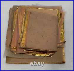 Antique Vintage Original 1920s German Gold Leaf Sheets Large Lot of Mixed Sizes