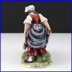 Antique/Vintage Pair of German Porcelain Peasant Figurines Capodimonte N Mark