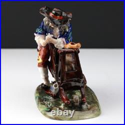 Antique/Vintage Pair of German Porcelain Peasant Figurines Capodimonte N Mark