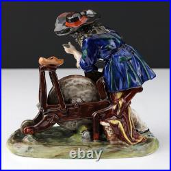 Antique/Vintage Pair of German Porcelain Peasant Figurines Capodimonte N Mark