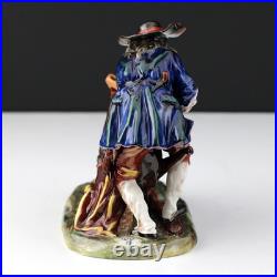 Antique/Vintage Pair of German Porcelain Peasant Figurines Capodimonte N Mark