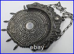 Antique Vintage Purse Mythological Mermaids Sea Monsters German Silver BB92-5