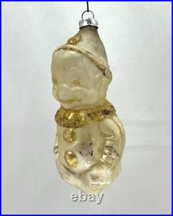 Antique Vintage West German Glass Boy Pinocchio Figural Christmas Ornament