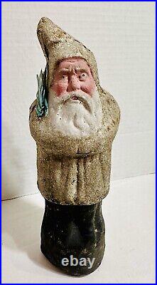 Antique Vintage White Belsnickle German Santa Paper Mache Composition- 8-1/2 Antique Vintage White Belsnickle German Santa Paper Mache Composition- 8-1/2