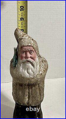 Antique Vintage White Belsnickle German Santa Paper Mache Composition- 8-1/2 Antique Vintage White Belsnickle German Santa Paper Mache Composition- 8-1/2