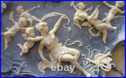 Antique Volkstedt German Blue Jasperware, 19th century, Goddess & Cherubs Antique Volkstedt German Blue Jasperware, 19th century, Goddess & Cherubs