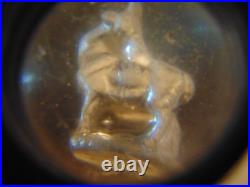 Antique Vtg 2 German Sulfide Marble Standing Deer Buck Wildlife