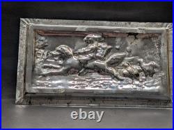 Antique Vtg German Anton Reiche Easter Postcard Chocolate Mold Rabbit Riding Dog
