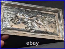 Antique Vtg German Anton Reiche Easter Postcard Chocolate Mold Rabbit Riding Dog