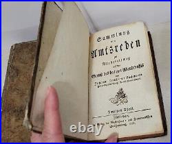 Antique Vtg German Books Collection Of Official Speeches, 1776 & 1777, RARE HTF