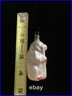 Antique Vtg Mercury Glass German Bear with Stick Christmas Xmas Ornament- 1900s Antique Vtg Mercury Glass German Bear with Stick Christmas Xmas Ornament- 1900s