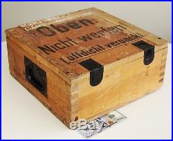 Antique Vtg World War 2 WW II German Ammunition Ammo Crate Case Box Artillery