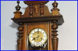 Antique Wall Clock German Wall Clock Regulator Vintage Clock Mahogany wood