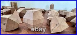 Antique Wooden Crystal Model Lot (84) Krantz-Stye Crystallography Mineralogy Set