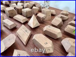 Antique Wooden Crystal Model Lot (84) Krantz-Stye Crystallography Mineralogy Set