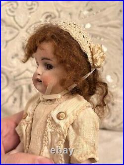 Antique Xtra Large 9 Kestner 150 All Bisque German Doll Antique Dress As Is