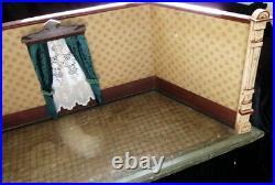 Antique c. 1880 Christian Hacker 112 GERMAN ROOM BOX Dining or Parlor Dollhouse