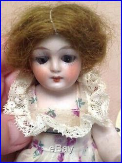 Antique doll all bisque sleep eyes 6 2 1/2