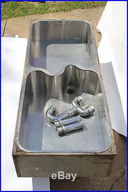 Antique kitchen butler pantry german silver sink elkay mfg monel s divider vtg
