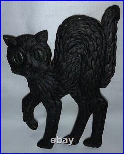 Antique/vintage 1930's German Halloween Mini-diecut Arched-back Black Cat
