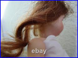 Antique, vintage 8'' small German, bisque, Christmas fairy doll, angel, tree topper