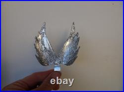 Antique, vintage 8'' small German, bisque, Christmas fairy doll, angel, tree topper