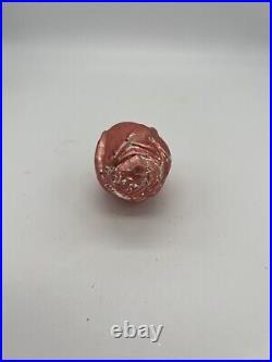 Antique/vintage. German Glass Christmas Ornament Pink Rose/tulip Flower Clip On