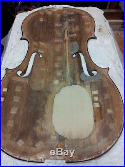 Antique vintage mid 1800s (1840s) German factory cello, Bam case