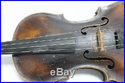 Antique vintage old German violin JACOBUS STAINER in wooden case-1780year