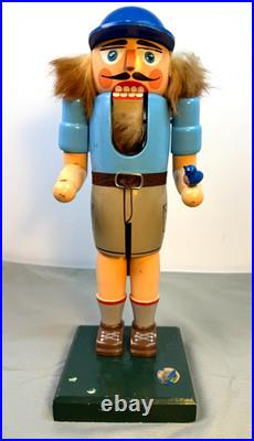 Authentic German Erzgebirge Wood Nutcracker Figure 11 Inch Hand Painted