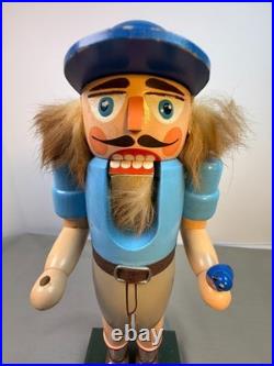 Authentic German Erzgebirge Wood Nutcracker Figure 11 Inch Hand Painted