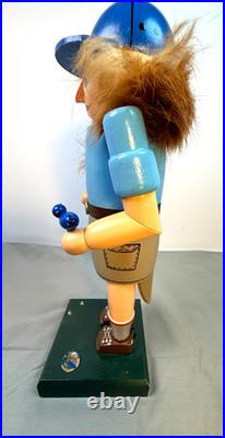 Authentic German Erzgebirge Wood Nutcracker Figure 11 Inch Hand Painted