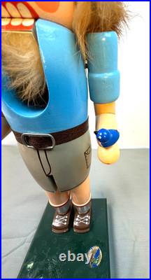 Authentic German Erzgebirge Wood Nutcracker Figure 11 Inch Hand Painted