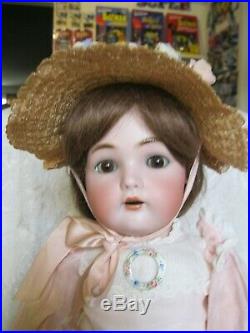 BEAUTIFUL 20 ANTIQUE BISQUE HEAD SIMON HALBIG KR DOLL with BJ COMPO BODY